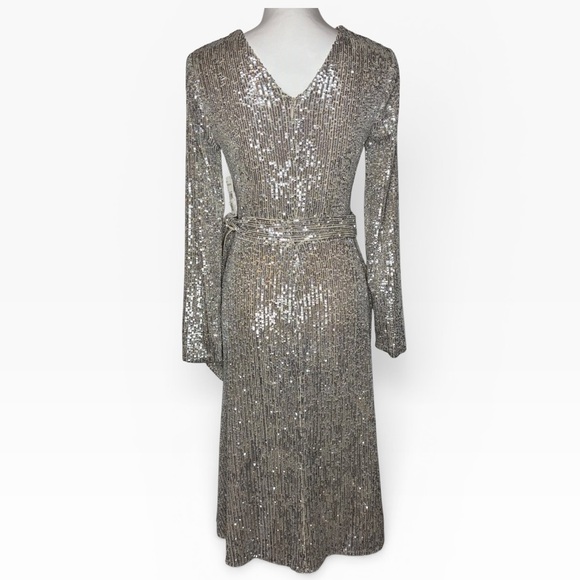 Dress the Population Metallic Long Sleeve Dress Size S - Picture 3 of 15